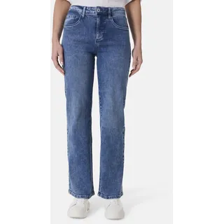 Stooker Women Weite Jeans STOOKER WOMEN "Mary Stretch Wide leg fit", Damen, Gr. 38, Länge 30, blau (light blau random), Jersey, 99% Baumwolle, 1% Elasthan, weit lang, Jeans, Wide Leg Fit Casual Clean Wash Jersey für Damen