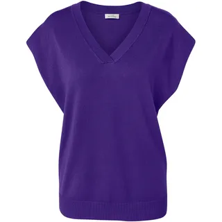Tchibo - Kurzärmliger Feinstrickpullover - Damen - Gr. M - lila