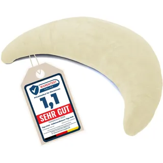 Tiga-Med Halbmondkissen TIGA-Soft XL | Ergonomisches Nackenkissen/Stillkissen/Kopfkissen mit Mikroperlen | zum Entspannen, Schlafen, Lesen und Stillen | Bezug separat waschbar bei 40°C (Beige)