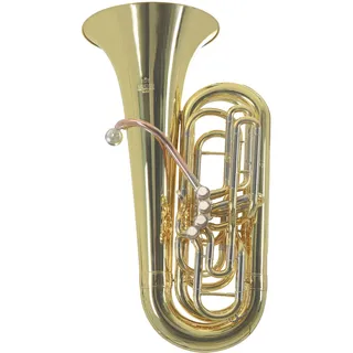 Roy Benson C-Tuba TB-312C (Premium Tuba mit variabler Bohrung, Goldmessing Mundrohr, 4 Front Action Ventilen, modernem Design, professioneller Klang und Transportkomfort in Einem)