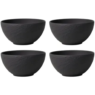 Villeroy & Boch Manufacture Rock Bol schwarz 4-tlg.