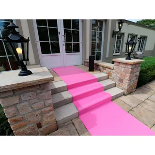 Läufer "PODIUM, Made in Belgium", rosa, B:200cm H:2,6mm L:1.400cm, Polypropylen (PP), PRIMAFLOR-IDEEN IN TEXTIL, Teppiche, Läufer, Breite 200 cm, Nadelfilz, Uni-Farben, ideal für Veranstaltungen