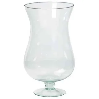 INNA-Glas Tischvase Pokalvase KOFFI aus Glas, mit Fuß, klar, 30 cm, Ø 16 cm weiß