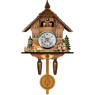Antike Kuckucksuhr Aus Holz, Vogelhaus-wanduhr, Wohndekoration, Hänge-kuckucksuhr, Automatische Schwingglocke, Pendel, Dekoration
