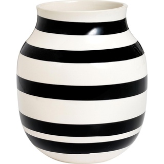 Kähler, Vase, Vase mit Streifen schwarz (1 x, Ø 16.5 x 20 cm)