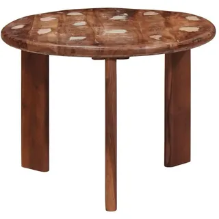 vidaXL Nesting-Couchtisch Mehrfarbig Massivholz 54 x 40 cm