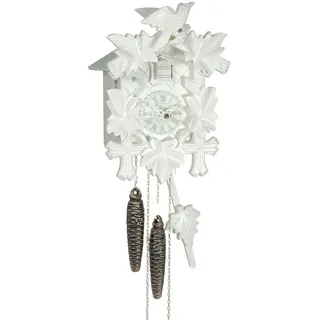 Trenkle - 1100_weiss - geschnitzte Kuckucksuhr - 1-Tag-Kettenzugwerk - Kuckuck Classic - Weiß