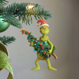 Grinch Weihnachtsschmuck Harz, Hängende Ornament Weihnachtsbaum Dekorationen, Grinch Anhänger Wie Der Grinch Weihnachten Für Zuhause, Urlaub, Party, Dekoration (A)