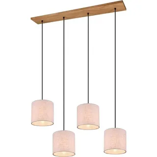 lightling Pendelleuchte Emil, ohne Leuchtmittel, abhängig vom Leuchtmittel, moderne Pendellampe mit Stoffschirmen rosa