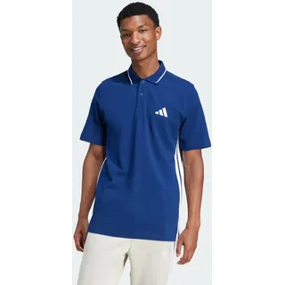 Adidas Essentials 3-Streifen Piqué Kurzarm-poloshirt Dark Blue / White S