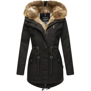 Navahoo Damen, Winterjacke "Diamond", Designer Winterjacke mit Teddyfell gefüttert