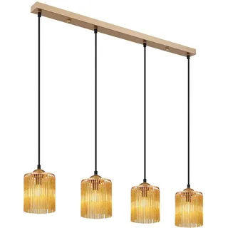 Nowa LED Hängeleuchte 4-flg. 87 cm rund gold Acryl Metall