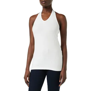 Build Your Brand Damen Ladies Neckholder T-Shirt, White, XS, BY038-00220-0058 - XS