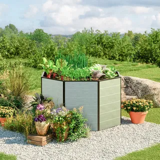GFP Hobby 120 x 120 x 77 cm Hochbeet, Aluminium eloxiert - (GFPV00551)