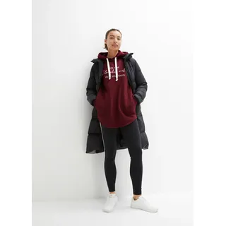 bonprix Jogginganzug mit Long-Sweatshirt und Leggings (2-teilig), rot, Gr.36/38 (S), Jogginganzug aus extra langes Sweatshirt, knöchelfreie Leggings (2-teilig), aus Viskose