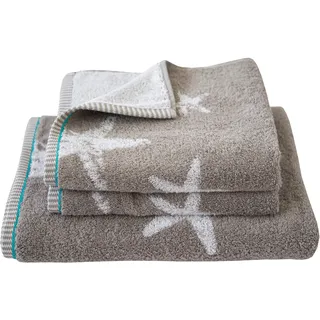 Dyckhoff Maritim Starfish Handtuch 50 x 100 cm grau