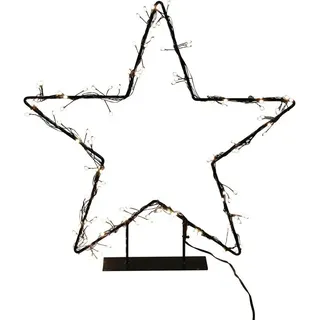 AM Design LED Stern, LED fest integriert, Warmweiß, Weihnachtsstern, Weihnachtsdeko aussen schwarz