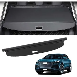 TENREV Laderaumabdeckung Kofferraum Schutz Abdeckung Cargo Cover für Audi Q4 e-tron SUV 2021 Ausziehbar Kofferraumabdeckung Rollo