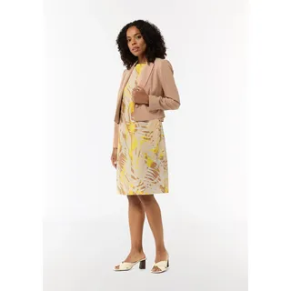 Comma, Kleid Minikleid Gemustert Beige/Braun/Gelb/Grau 38