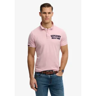 Superdry Poloshirt VINTAGE ATHLETIC POLO mit Polokragen und Knopfleiste, aus Baumwolle, Relaxed Fit rosa S (46)