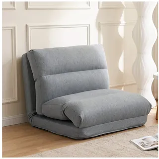 Homcom Schlafsessel 3 in 1 Polyester 70 x 80 x 90 cm Grau mit Bettfunktion
