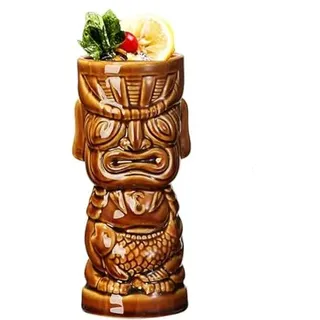 Tiki Becher Mugs Gläser für Cocktails Hawaii Keramik Party-Deko (Stil 2)