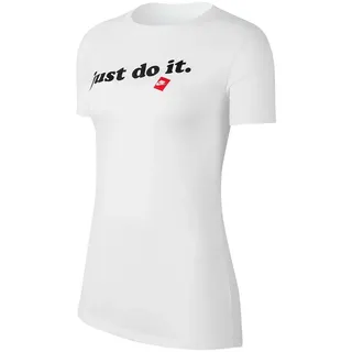 Nike Damen T-Shirt NSW Prep JDI, White/Black, S, CK4367