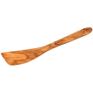 Fackelmann OLIVE Pfannenwender 30 cm – Eleganter Holzwender aus Olivenholz mit Einzigartiger Maserung, Spülmaschinenfest, Braun