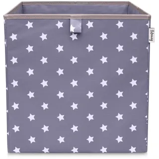 Lifeney Aufbewahrungsbox mit Sternenmotiv 33 x 33 x 33 cm 1-tlg. Dunkelgrau