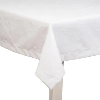 Pichler Tischwäsche Scala Tischdecke 130x170 cm | weiss - weiß