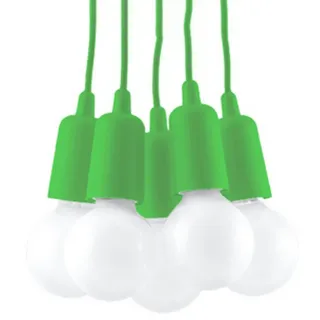 Sollux Lighting Diego 5-flg. E27 25 cm grün Kunststoff