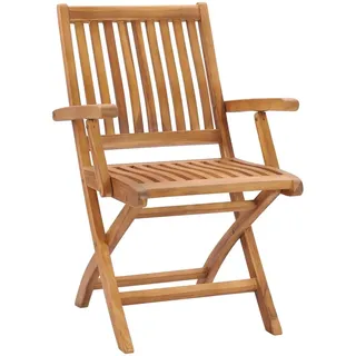 vidaXL Klappbare Gartenstühle 60 x 116 x 24 cm braun 2 St.