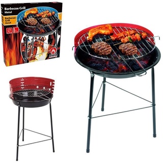 BBQ Collection Stahl Holzkohlegrill rund 36cm Dreibein Garten Grill Standgrill