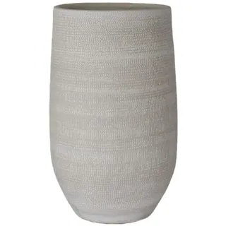 Bodenvase Tokio 40cm - leicht konisch, Creme grau, Keramik, Ø22cm CreaFlor Home
