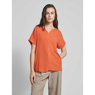 Bluse mit Tunikakragen Modell 'Radia', Orange, S