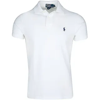 Ralph Lauren Custom Slim Fit Piquet Poloshirt weiß L