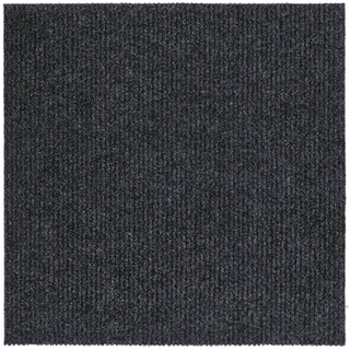 Teppich Schmutzfangläufer 100x100 cm Anthrazit, furnicato, Quadrat schwarz
