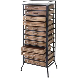 MCW Apothekerschrank 55 x 38 x 129 cm Braun/Schwarz