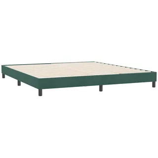 vidaXL Bettgestell ohne Matratze Dunkelgrün 180x220 cm Samt