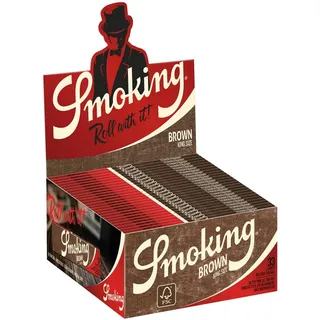 Smoking BROWN 1 Box King Size Papers 50 x 33 Blättchen Papers Braun Original®