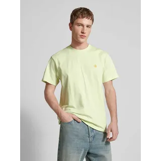 T-Shirt mit Logo-Stitching Modell 'CHASE', Hellgruen, M