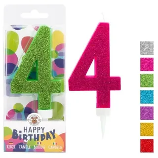 Trendhaus Birthday Fun Zahlenkerze 1 Stück weiß