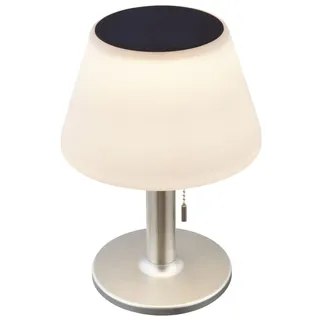 GLOBO Solarleuchte Edelstahl 19,5x28 cm 10x LED warmweiß