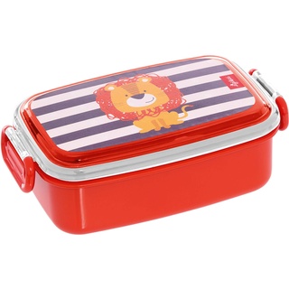 SIGIKID 25089 Brotzeitbox Löwe OnTour Lunchbox BPA-frei Mädchen und Jungen Lunchbox empfohlen ab 2 Jahren rot