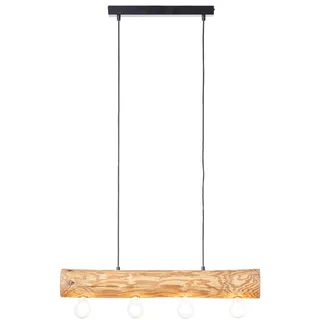 BRILLIANT Lampe, Trabo Pendelleuchte 4flg eiche geölt, 4x A60, E27, 25W, Holz aus nachhaltiger Waldwirtschaft (FSC)