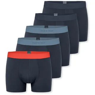 SCHIESSER Boxershorts 95/5 (5er Pack farblich abgesetzter, sportlicher Logo-Webgummibund, bunt