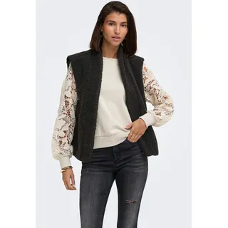 Sweatshirt ONLY "ONLSTILLA L/S LACE SLEEVES CS SWT", Damen, Gr. M, pumice stone, Sweatware, Obermaterial: 59% Baumwolle, 41% Polyester, unifarben, regular fit normal, Rundhals, Sweatshirts Sweatshirt, Baumwollmischung, regular fit