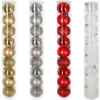 Ose - Christbaumkugeln In Gold, Silber, Rot Oder Weiß — X9 Rot