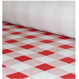 MONOUSO - Papiertischdecke Rolle rot kariert 1x100m 40g (1 Stück)