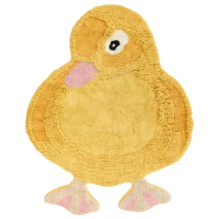 Kinderteppich Duckie Gelb 95 X 120 Cm Baumwolle